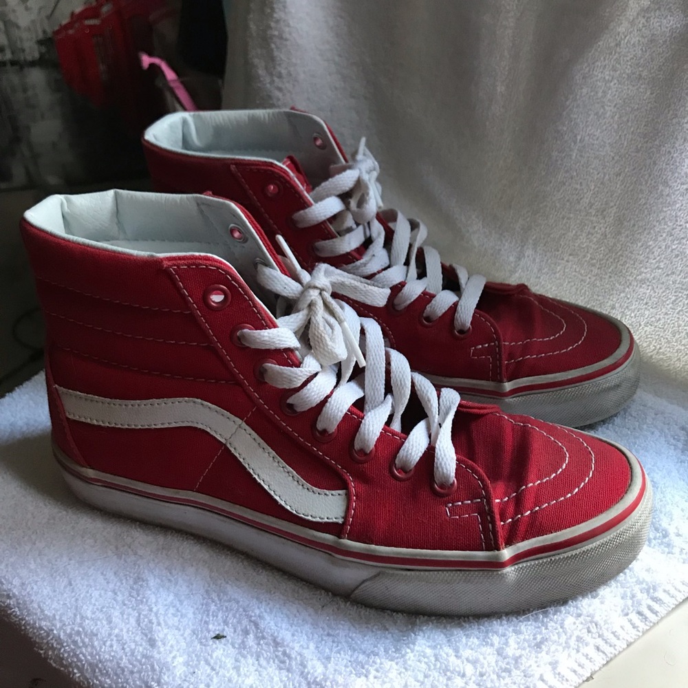 Red high top vans